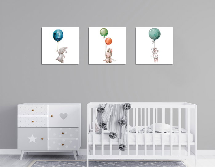 Wallity FAH11 Conjunto de 3 Cuadros Decorativos sobre Lienzo Multicolor de 30 x 30 cm Wallity FAH11 Conjunto de 3 Cuadros Decorativos sobre Lienzo Multicolor de 30 x 30 cm